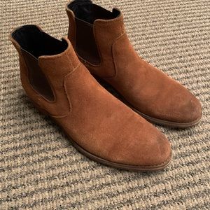 Johnston and Murphy suede chelsea boots size 10